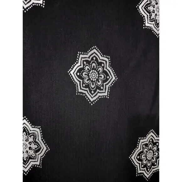 3203) Norton McNaughton Hawaiian Print Button Up Collar Short Sleeve Top Sized 8 - Picture 5 of 7